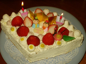 '07 桃の節句の☆おひなさまケーキ