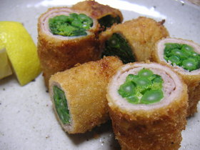 春は菜の花で巻き巻き豚カツ