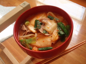 味噌キムチうどん