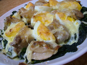 鶏とほうれん草のチーズ焼き☆
