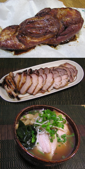 にんにく醤油漬だれの 焼きチャーシュー