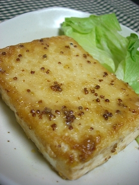 豆腐ステーキ☆マヨマスタードソースで♪