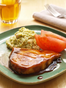 めかじきの照り焼き マッシュ大豆添え