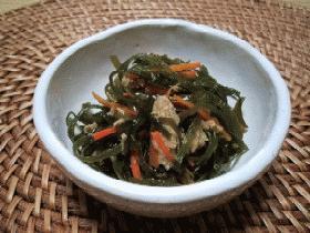 ∽∽中性脂肪撃退レシピ　刻み昆布とツナの炒め物∽∽