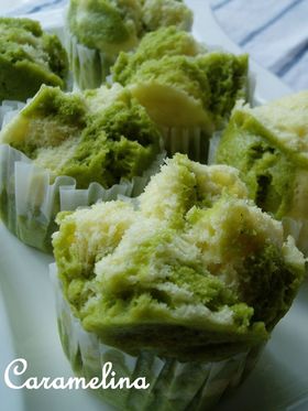 春色♪抹茶豆乳蒸しパン