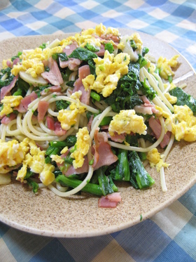 ランチに春のパスタ★菜の花ペペロンチーノ