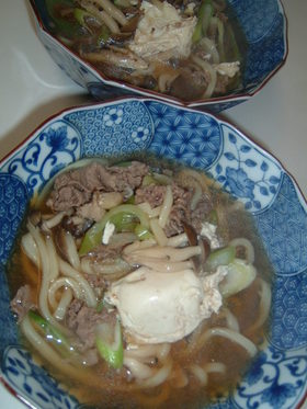 すき焼き風うどん