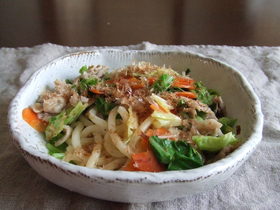 超簡単な和風焼きうどん♪