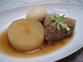 圧力鍋★豚の角煮+大根★