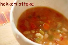 離乳食にも！お豆とトマトのほっこりスープ