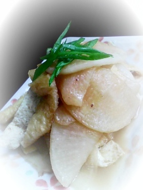簡単おつまみ♪大根と油あげの炒め煮