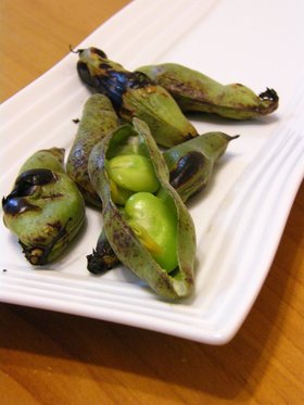 焼いただけぇの♪そら豆