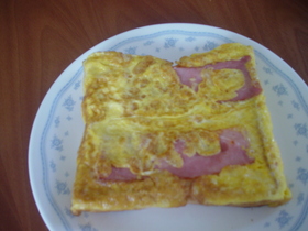 ハム玉トースト