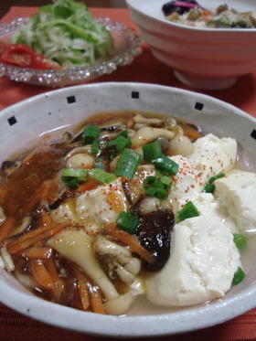 くずし豆腐の生姜風味あんかけ