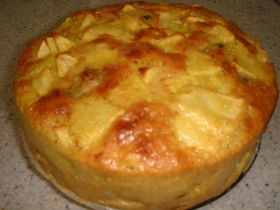 超簡単!!りんごとレーズンの焼きケーキ☆