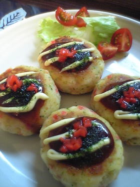 え？たこ焼き？な、はんぺん団子♪