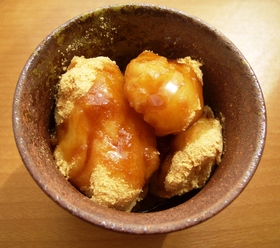 ◆　みるく餅のきな粉くろみつがけ　◆