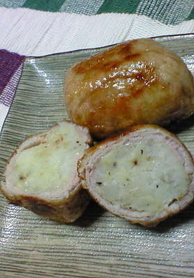 チーズポテトの肉巻き