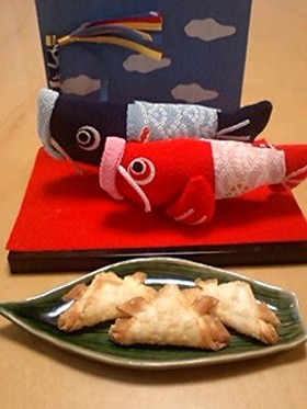 シュウマイ折り紙☆かぶと揚げ♪