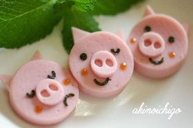 三匹の子豚（キャラ弁おかず）