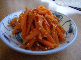 陰陽料理で～にんじんのきんぴら