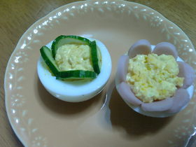 キャラ弁当にも！ゆで卵のお花アレンジ★