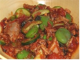 空豆とツナのトマト煮