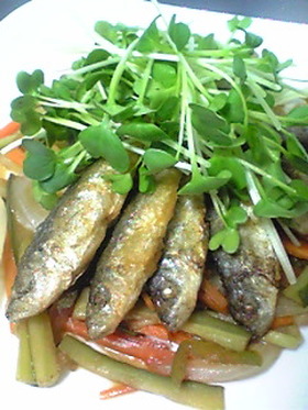 骨ごと食べる☆豆アジの南蛮漬