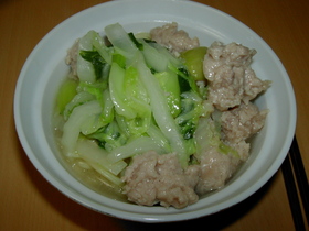 ○とろ～り白菜＆鶏団子の和風ラーメン○