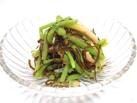 ミズとミョウガの塩昆布和え
