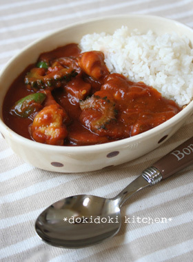 20分で♡夏野菜とチキンのトマトカレー