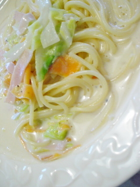 ダイエットに☆ビタミンカラーの豆乳パスタ