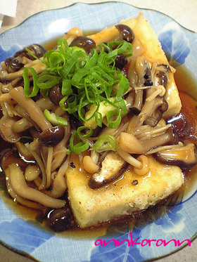 麺つゆで簡単　揚げだし豆腐