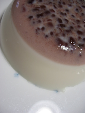 小豆でぷるぷるミルクプリン♬