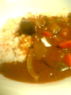 トマトの野菜カレー(肉なし辛旨）