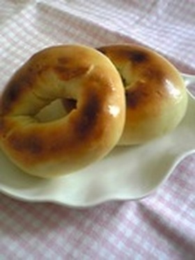 裏技使用でもちもちツヤのあるベーグル♡