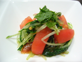 トマトと水菜のおひたし