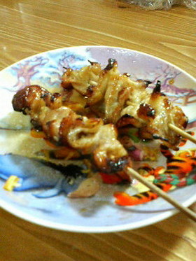 ✿鶏皮消費！はちみつタレで焼き鳥✿