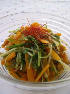 かぼちゃと水菜のナムル