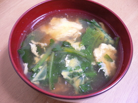 ほうれん草と卵のほわ~んなスープ
