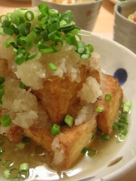 厚揚げの揚げだし豆腐風