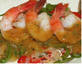 蒸し海老　ココナッツカレーソース