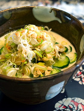 豆乳だしの冷やしそうめん☆