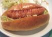 カレー味のキャベツ入りホットドック