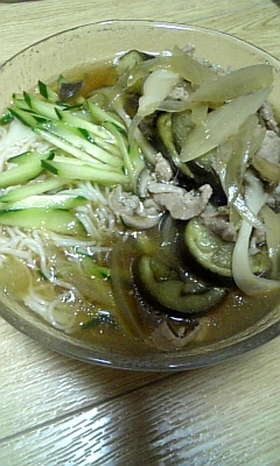 スタミナぶっかけそうめん(´∀`)ンマー