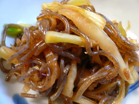 繊維質たっぷり☆野菜入り糸こん炒り煮