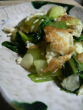 青梗菜と卵白の炒め物
