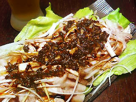 豚肉のビール煮 香味ねぎソースがけ
