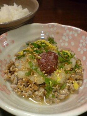 納豆☆大根おろしで食べやすく～♪