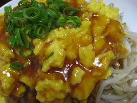 簡単もやしの卵♪中華あんかけ